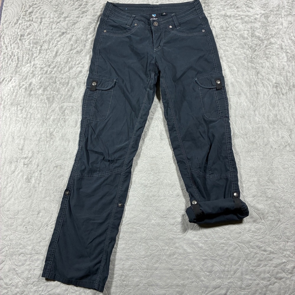 KUHL Womens Convertible Hiking Pants Size 6 Gray Cargo Outdoors Granola
